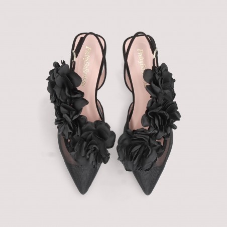 Pretty Ballerinas☆ベルベット花柄メッシュポインテッドトゥ Pretty Ballerinas☆ベルベット花柄メッシュポインテッドトゥ